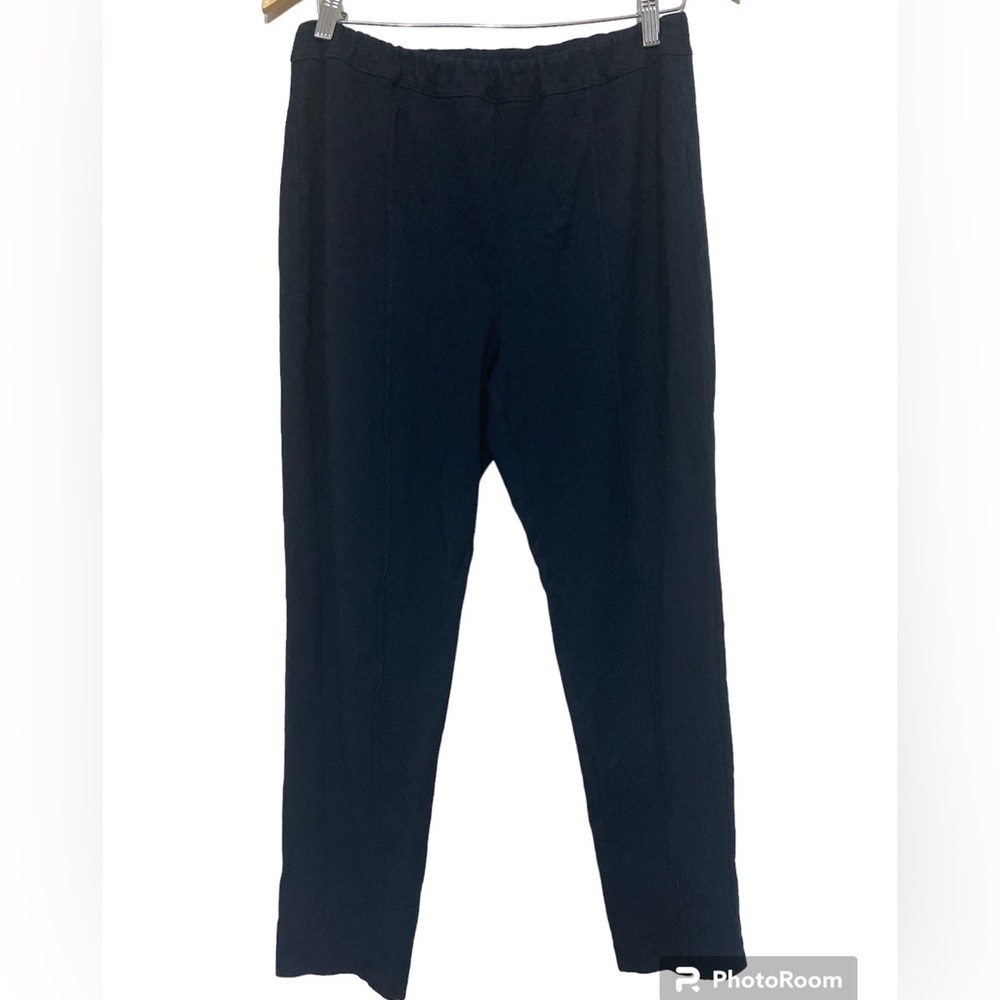 Soft surroundings pull in pants women TL. Navy Trouser lagenlook casual soft